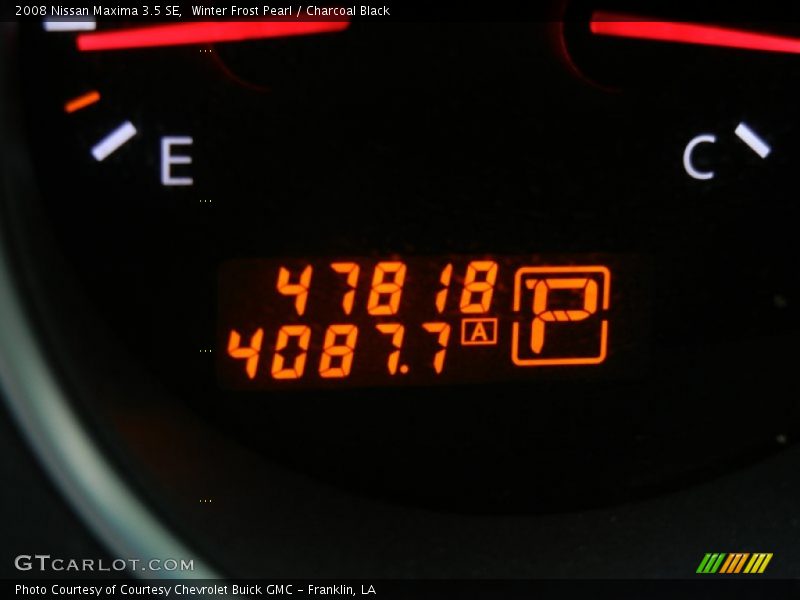 Winter Frost Pearl / Charcoal Black 2008 Nissan Maxima 3.5 SE