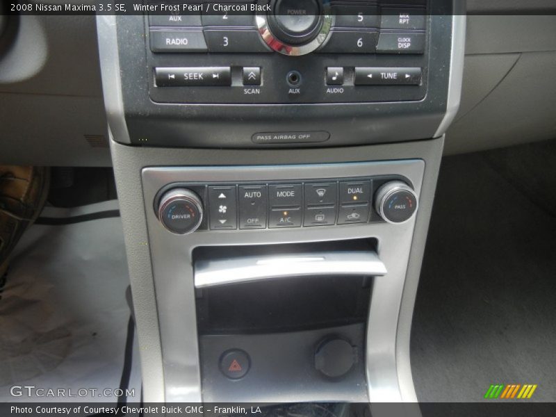 Winter Frost Pearl / Charcoal Black 2008 Nissan Maxima 3.5 SE