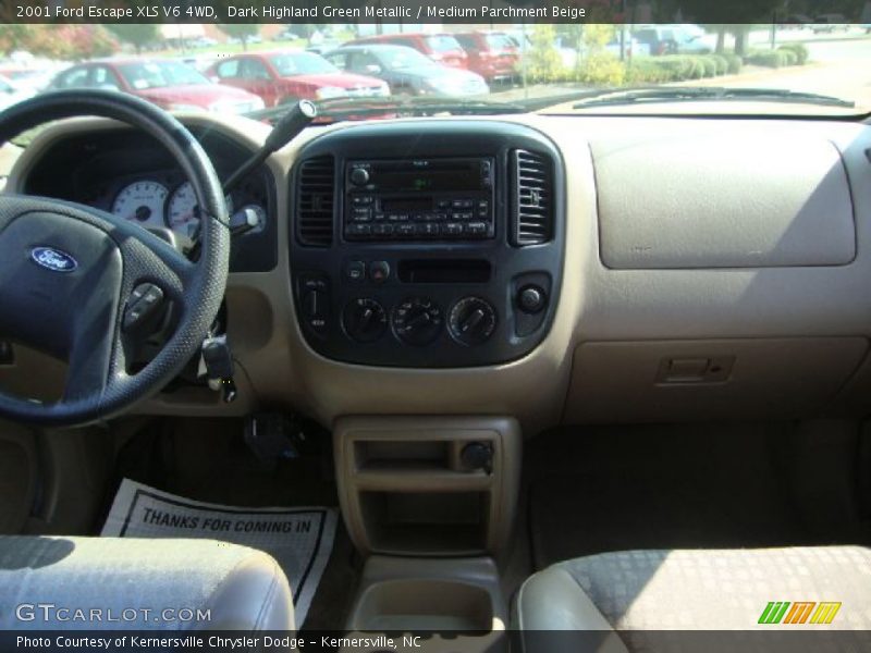Dark Highland Green Metallic / Medium Parchment Beige 2001 Ford Escape XLS V6 4WD
