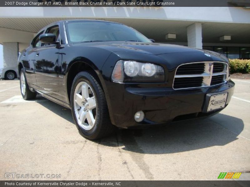 Brilliant Black Crystal Pearl / Dark Slate Gray/Light Graystone 2007 Dodge Charger R/T AWD