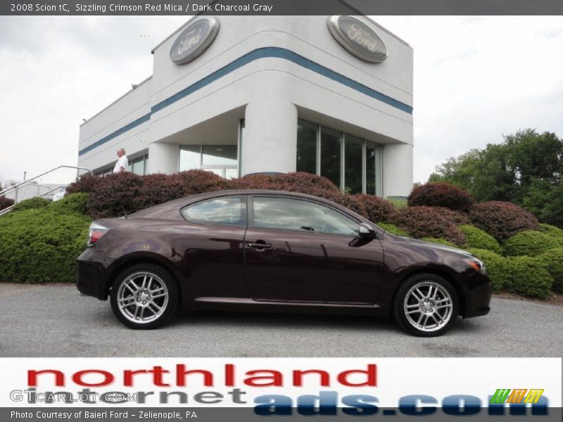Sizzling Crimson Red Mica / Dark Charcoal Gray 2008 Scion tC