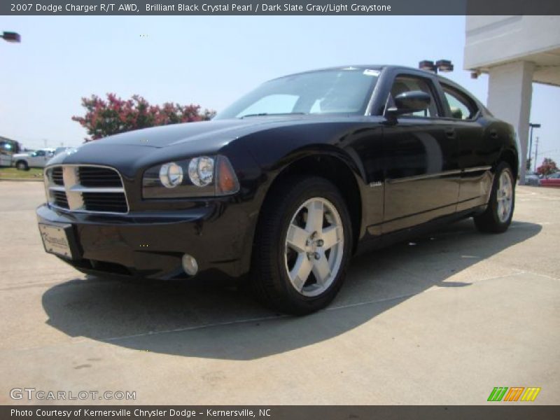 Brilliant Black Crystal Pearl / Dark Slate Gray/Light Graystone 2007 Dodge Charger R/T AWD