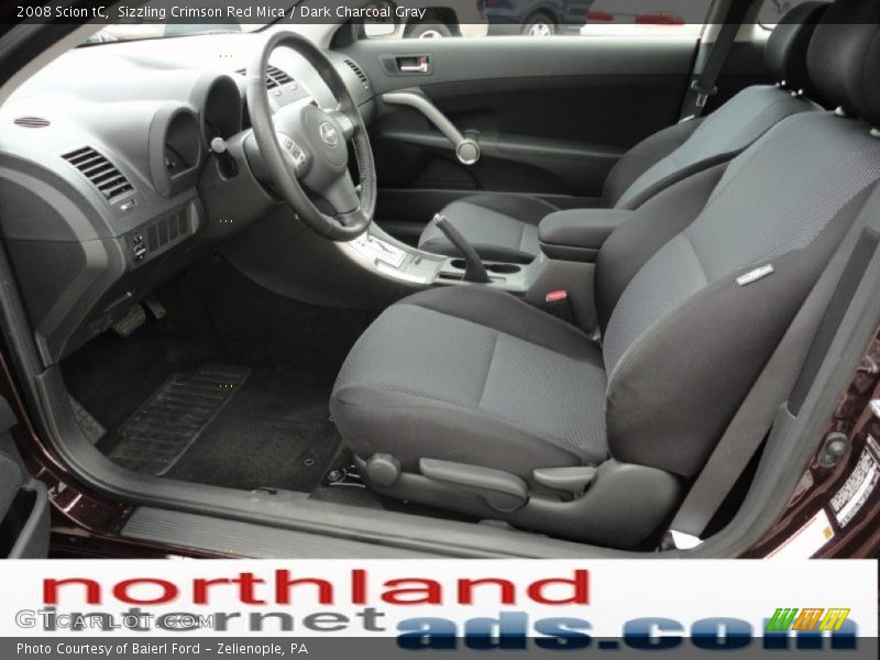 Sizzling Crimson Red Mica / Dark Charcoal Gray 2008 Scion tC