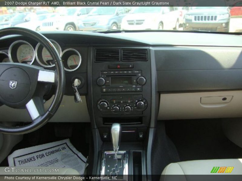 Brilliant Black Crystal Pearl / Dark Slate Gray/Light Graystone 2007 Dodge Charger R/T AWD