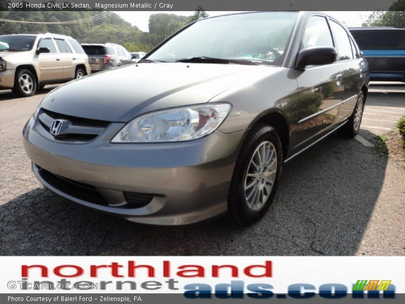 Magnesium Metallic / Gray 2005 Honda Civic LX Sedan