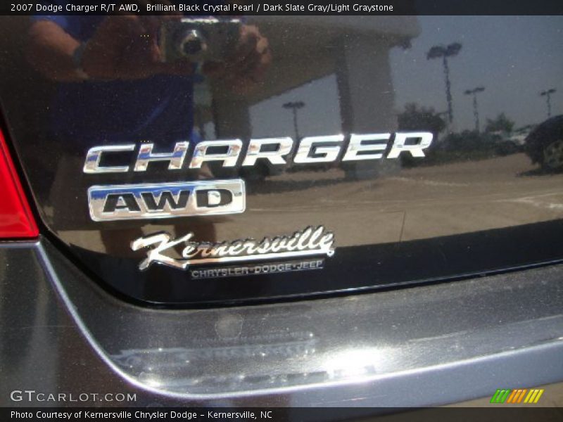 Brilliant Black Crystal Pearl / Dark Slate Gray/Light Graystone 2007 Dodge Charger R/T AWD