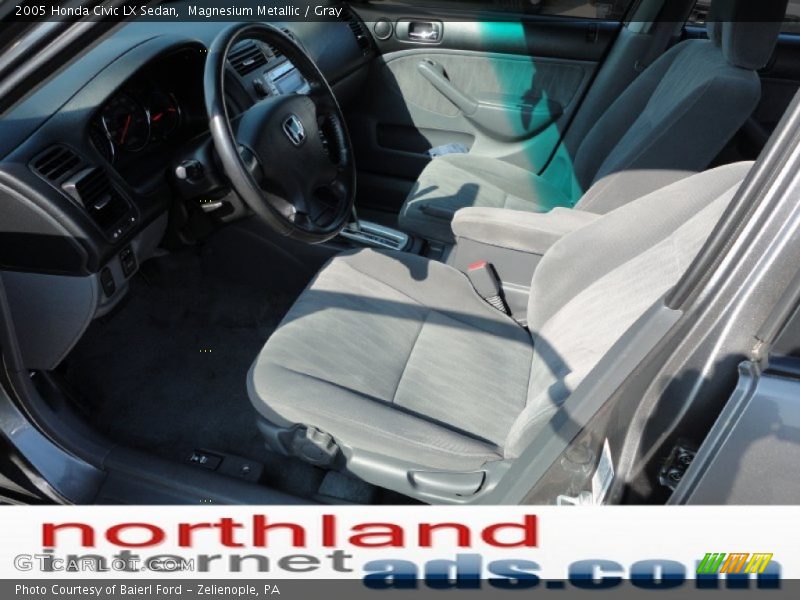 Magnesium Metallic / Gray 2005 Honda Civic LX Sedan