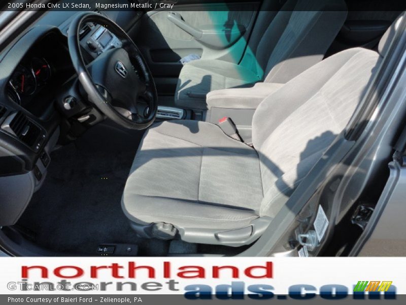 Magnesium Metallic / Gray 2005 Honda Civic LX Sedan