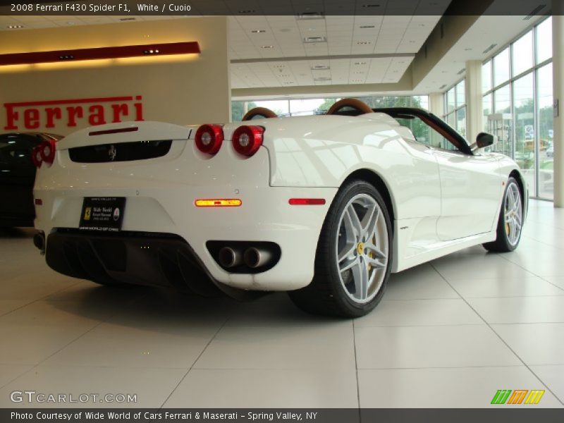 White / Cuoio 2008 Ferrari F430 Spider F1
