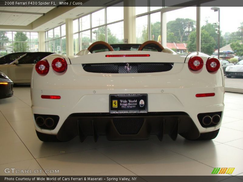 White / Cuoio 2008 Ferrari F430 Spider F1
