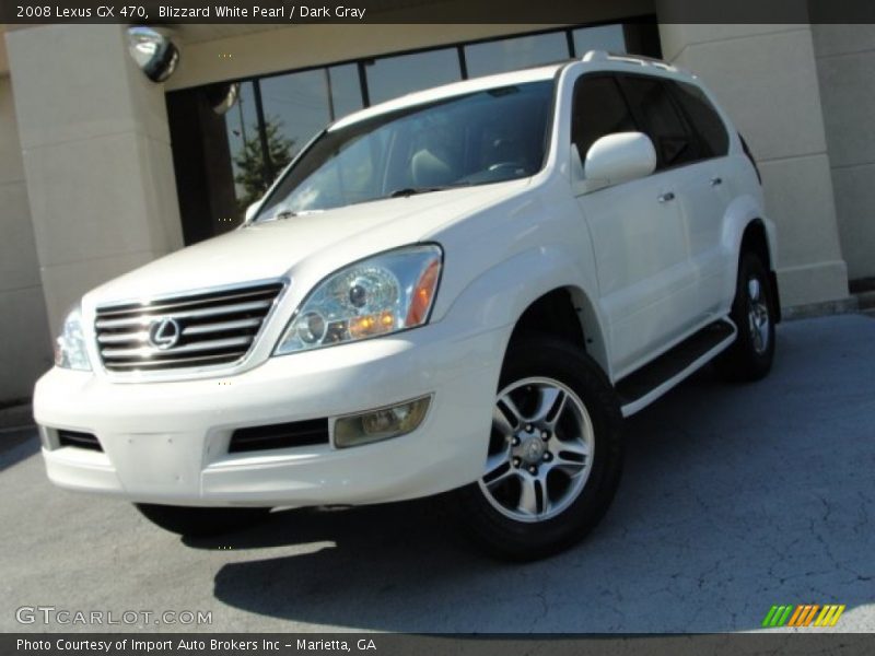 Blizzard White Pearl / Dark Gray 2008 Lexus GX 470