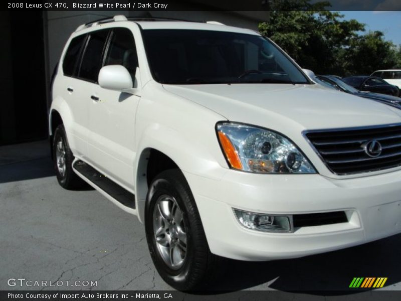 Blizzard White Pearl / Dark Gray 2008 Lexus GX 470