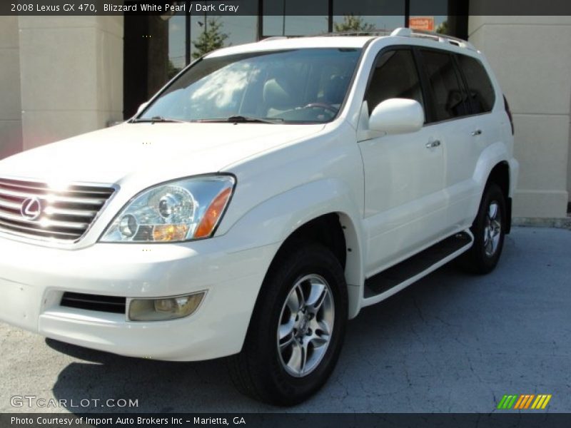Blizzard White Pearl / Dark Gray 2008 Lexus GX 470