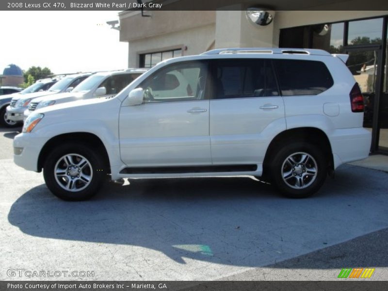 Blizzard White Pearl / Dark Gray 2008 Lexus GX 470
