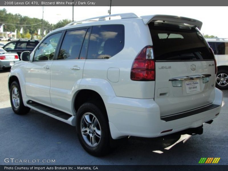 Blizzard White Pearl / Dark Gray 2008 Lexus GX 470