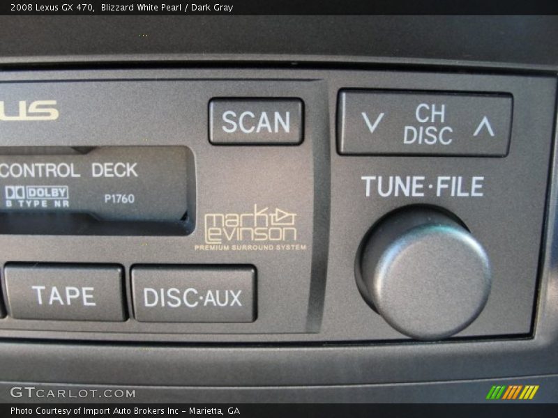 Blizzard White Pearl / Dark Gray 2008 Lexus GX 470