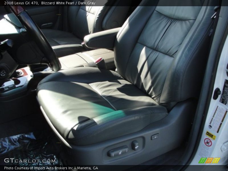 Blizzard White Pearl / Dark Gray 2008 Lexus GX 470