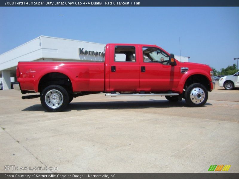 Red Clearcoat / Tan 2008 Ford F450 Super Duty Lariat Crew Cab 4x4 Dually