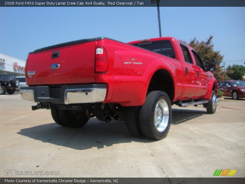 Red Clearcoat / Tan 2008 Ford F450 Super Duty Lariat Crew Cab 4x4 Dually