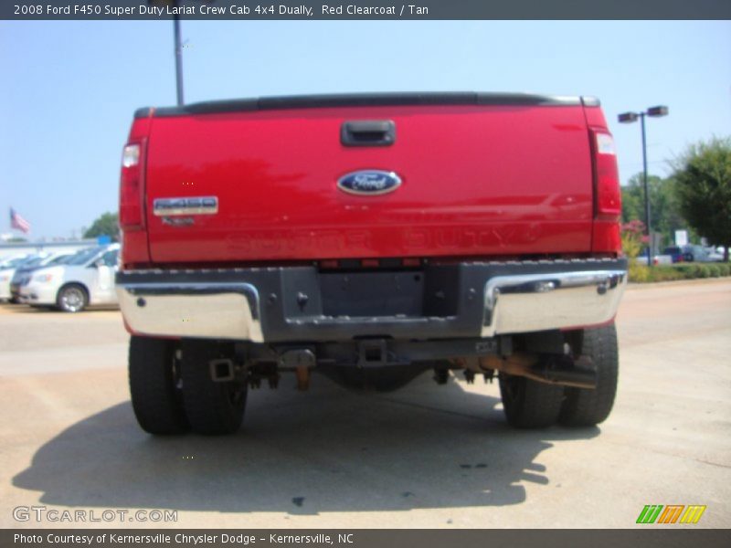 Red Clearcoat / Tan 2008 Ford F450 Super Duty Lariat Crew Cab 4x4 Dually