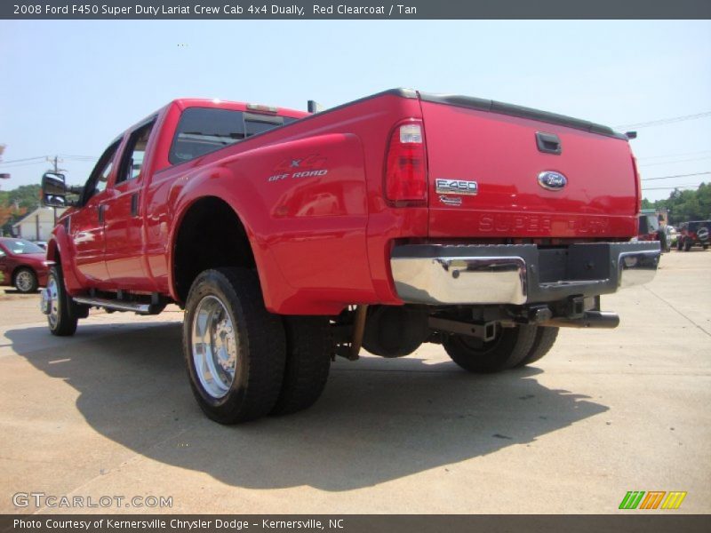 Red Clearcoat / Tan 2008 Ford F450 Super Duty Lariat Crew Cab 4x4 Dually