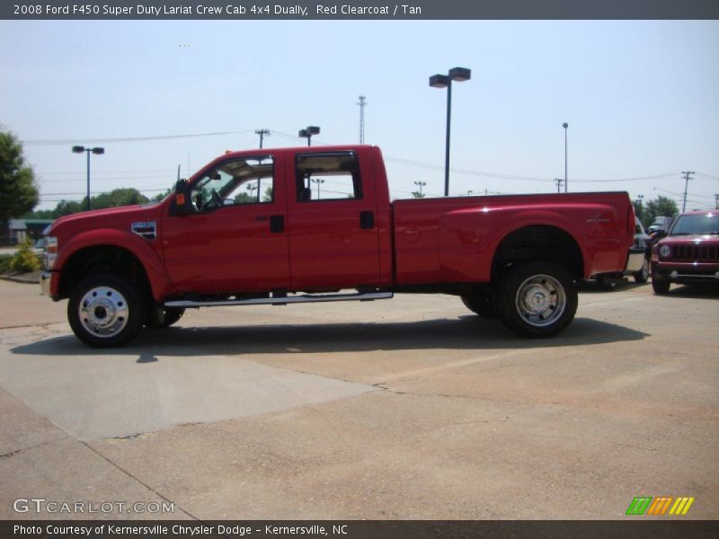 Red Clearcoat / Tan 2008 Ford F450 Super Duty Lariat Crew Cab 4x4 Dually