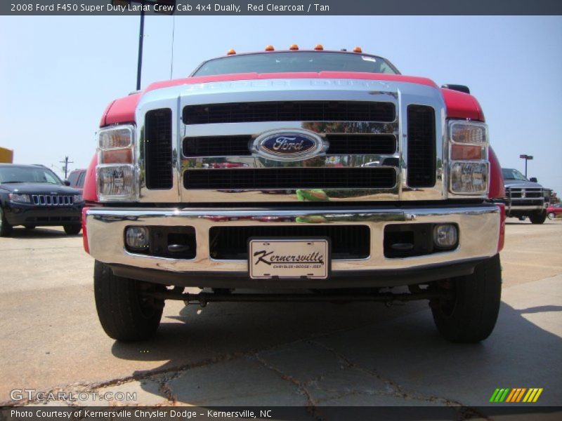 Red Clearcoat / Tan 2008 Ford F450 Super Duty Lariat Crew Cab 4x4 Dually