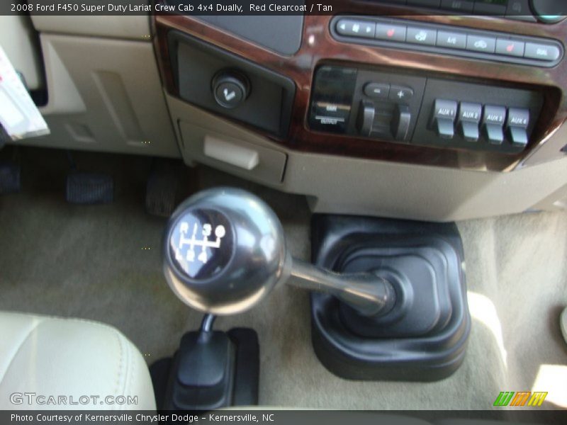 Red Clearcoat / Tan 2008 Ford F450 Super Duty Lariat Crew Cab 4x4 Dually