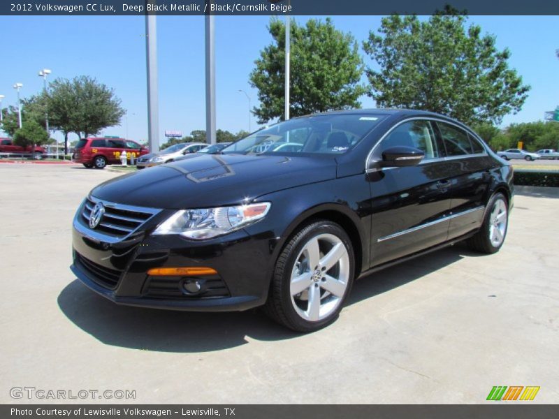 Deep Black Metallic / Black/Cornsilk Beige 2012 Volkswagen CC Lux