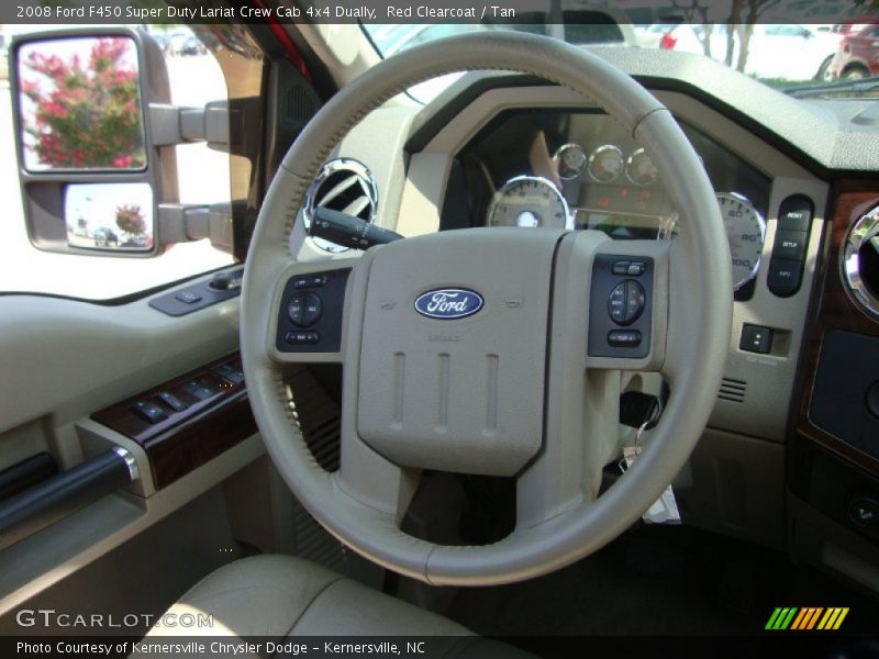 Red Clearcoat / Tan 2008 Ford F450 Super Duty Lariat Crew Cab 4x4 Dually