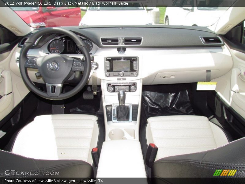 Deep Black Metallic / Black/Cornsilk Beige 2012 Volkswagen CC Lux