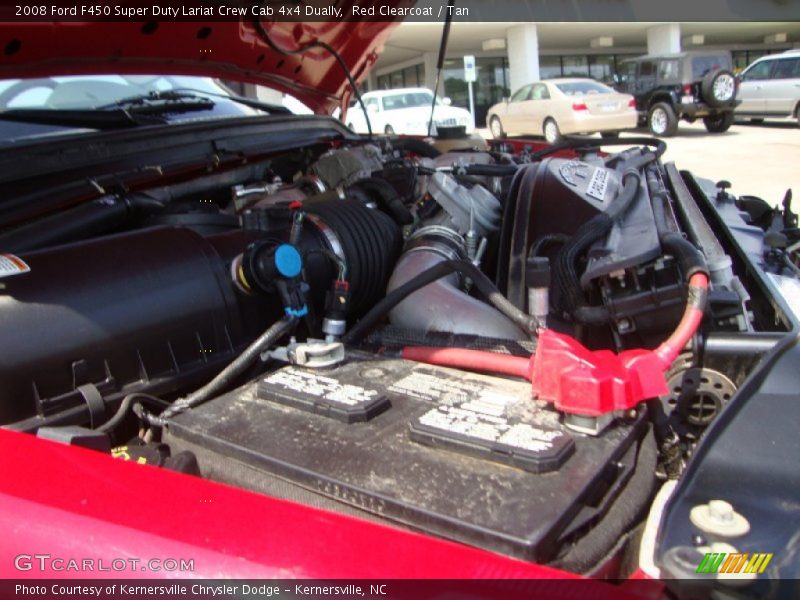 Red Clearcoat / Tan 2008 Ford F450 Super Duty Lariat Crew Cab 4x4 Dually