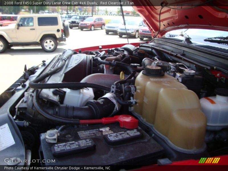 Red Clearcoat / Tan 2008 Ford F450 Super Duty Lariat Crew Cab 4x4 Dually