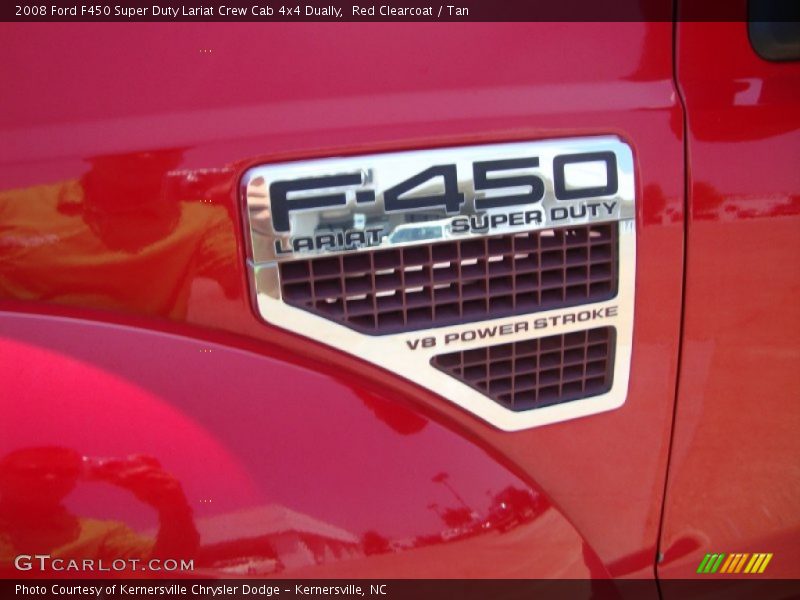 Red Clearcoat / Tan 2008 Ford F450 Super Duty Lariat Crew Cab 4x4 Dually