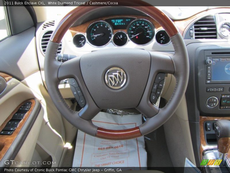 White Diamond Tricoat / Cashmere/Cocoa 2011 Buick Enclave CXL
