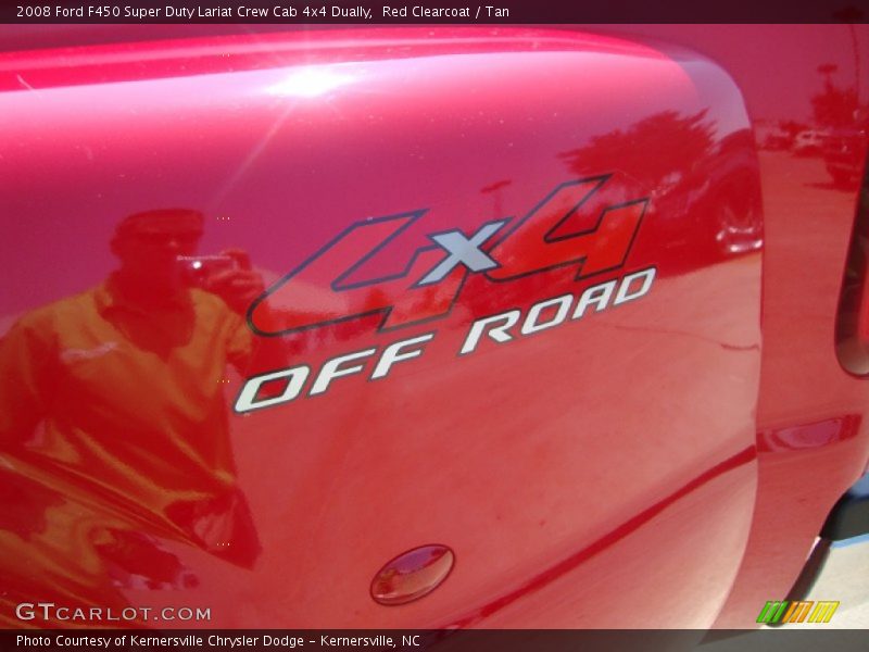Red Clearcoat / Tan 2008 Ford F450 Super Duty Lariat Crew Cab 4x4 Dually