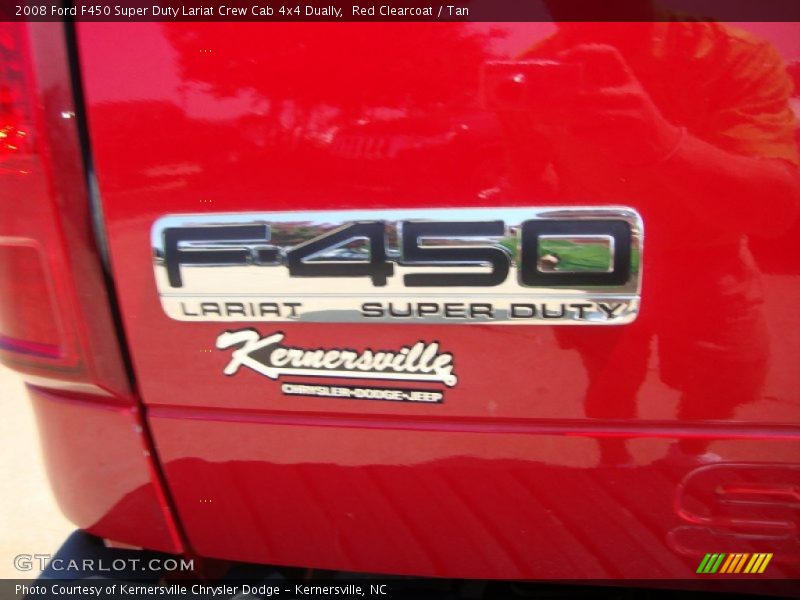 Red Clearcoat / Tan 2008 Ford F450 Super Duty Lariat Crew Cab 4x4 Dually