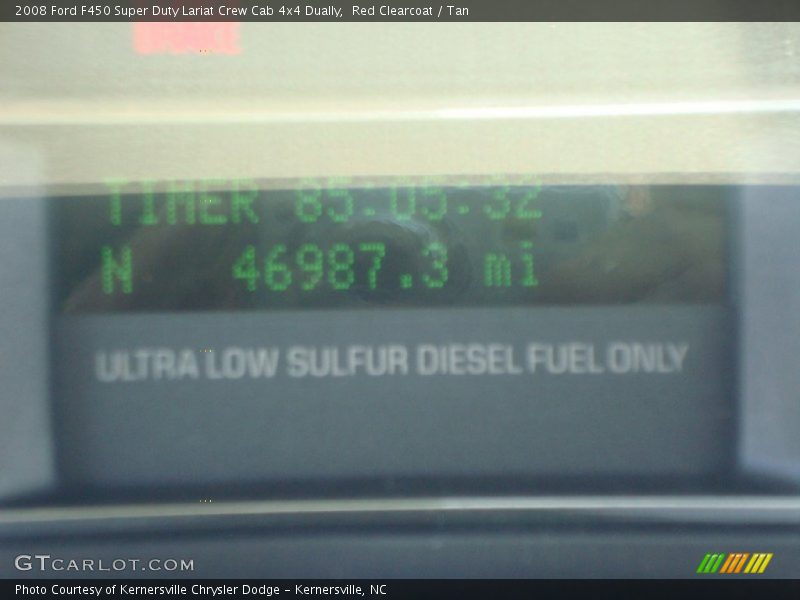 Red Clearcoat / Tan 2008 Ford F450 Super Duty Lariat Crew Cab 4x4 Dually