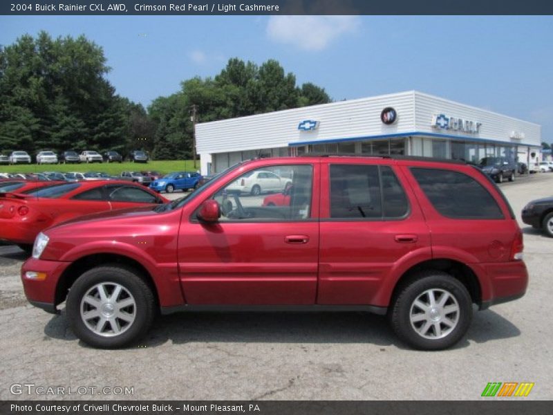 Crimson Red Pearl / Light Cashmere 2004 Buick Rainier CXL AWD