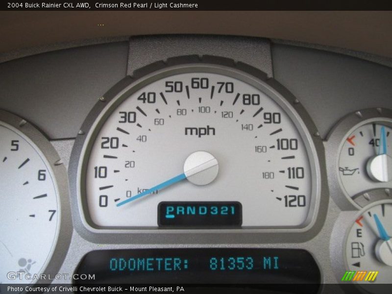 Crimson Red Pearl / Light Cashmere 2004 Buick Rainier CXL AWD