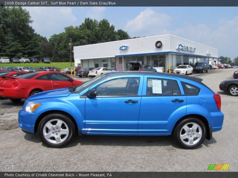 Surf Blue Pearl / Dark Slate Gray/Blue 2008 Dodge Caliber SXT