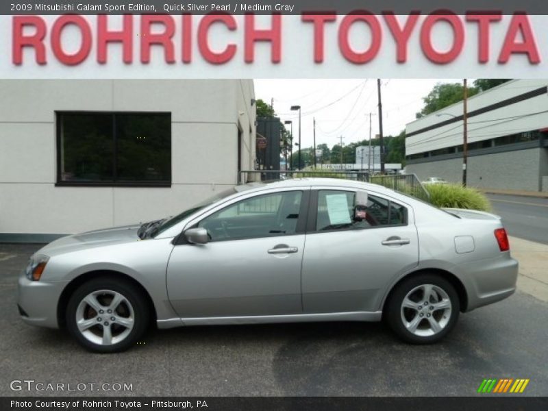 Quick Silver Pearl / Medium Gray 2009 Mitsubishi Galant Sport Edition