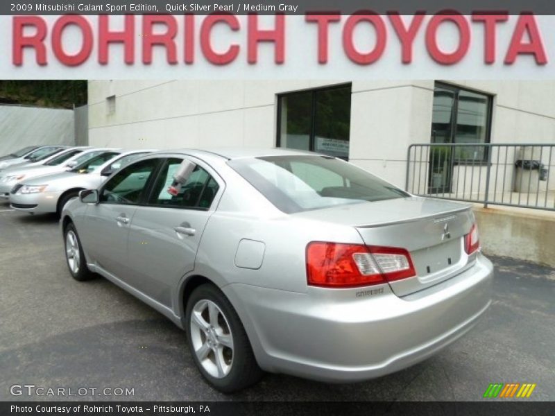 Quick Silver Pearl / Medium Gray 2009 Mitsubishi Galant Sport Edition
