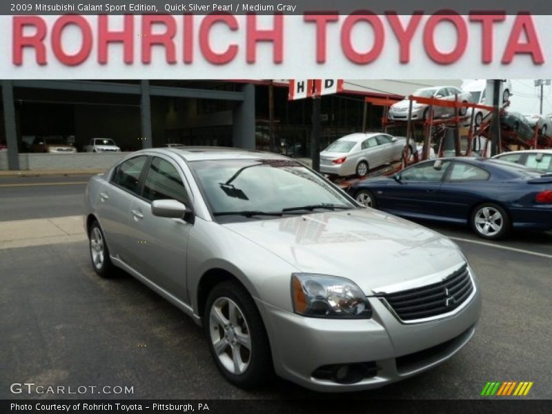 Quick Silver Pearl / Medium Gray 2009 Mitsubishi Galant Sport Edition