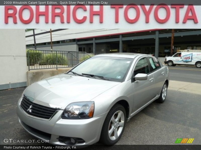 Quick Silver Pearl / Medium Gray 2009 Mitsubishi Galant Sport Edition
