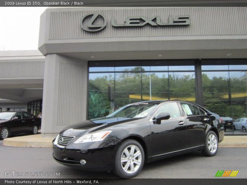 Obsidian Black / Black 2009 Lexus ES 350