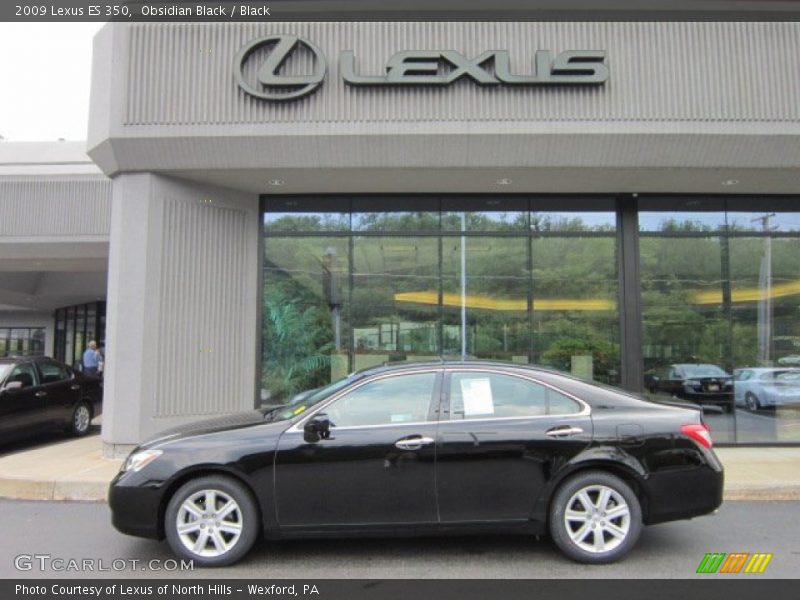Obsidian Black / Black 2009 Lexus ES 350