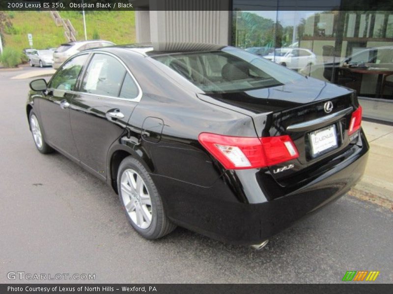 Obsidian Black / Black 2009 Lexus ES 350