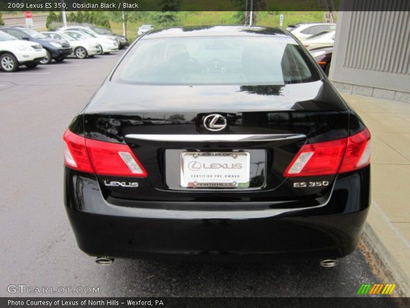 Obsidian Black / Black 2009 Lexus ES 350