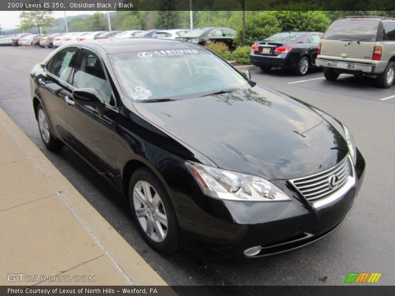 Obsidian Black / Black 2009 Lexus ES 350